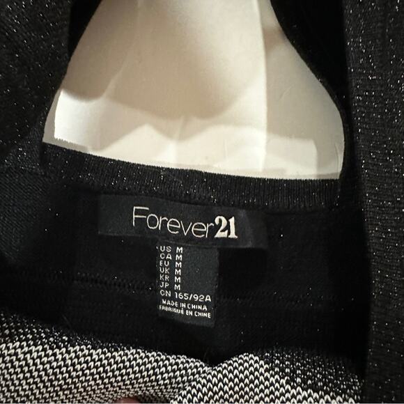 Forever 21 Black &‎ White Zebra Print Sleeveless Bodycon Dress Size M - Picture 5 of 9